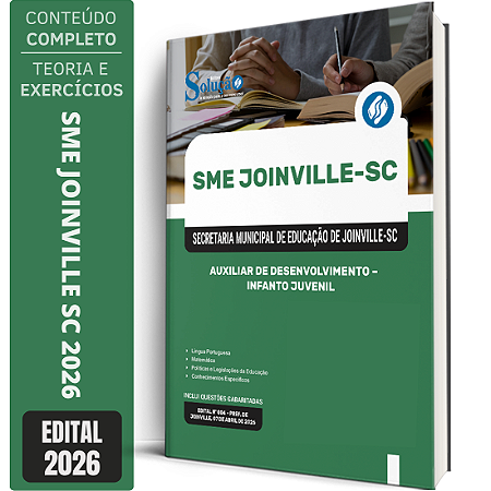 Apostila SME Joinville SC 2026 Auxiliar de Desenvolvimento - Infanto Juvenil