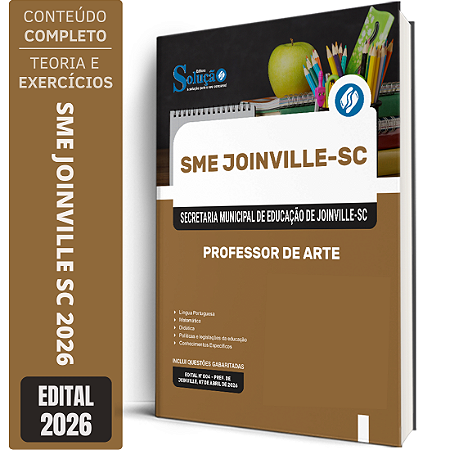 Apostila SME Joinville SC 2026 - Professor de Artes