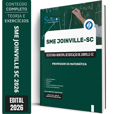 Apostila SME Joinville SC 2026 - Professor de Matemática