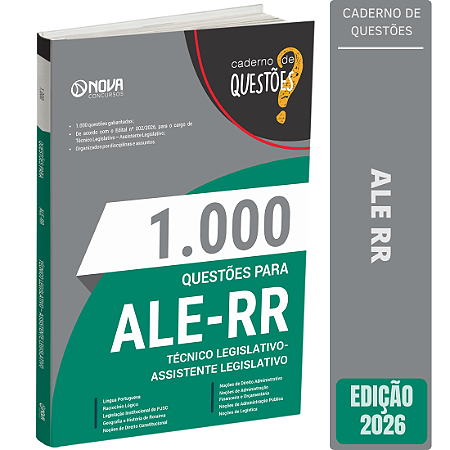 Livro 1000 Questões ALE RR Técnico Legislativo - Assistente Legislativo