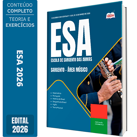 Apostila ESA 2026 Curso de Formação de Sargento - Área: Músico