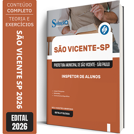 Apostila Prefeitura de São Vicente SP 2026 - Inspetor de Alunos