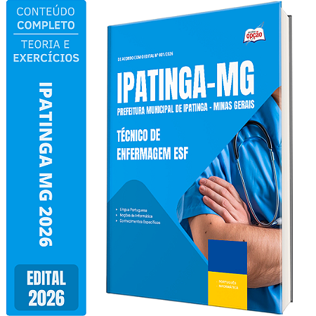 Apostila Prefeitura de Ipatinga MG 2026 - Técnico de Enfermagem ESF