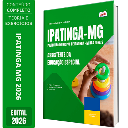 Apostila Prefeitura de Ipatinga MG 2026 - Assistente da Educação Especial
