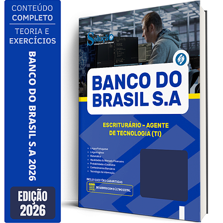 Apostila Banco do Brasil 2026 Escriturário - Agente de Tecnologia (TI)