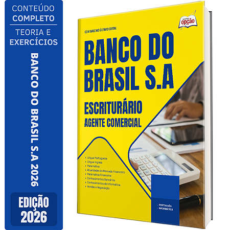 Apostila Banco do Brasil 2026 Escriturário - Agente Comercial