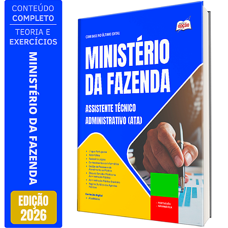 Apostila Ministério da Fazenda 2026 - Assistente Técnico Administrativo (ATA)