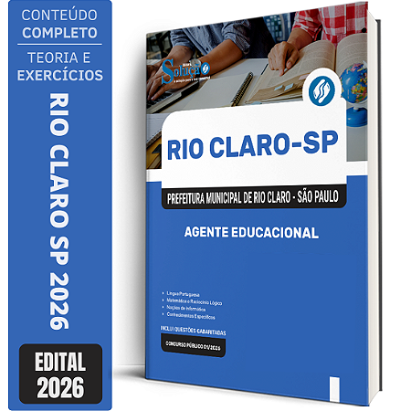 Apostila Prefeitura de Rio Claro SP 2026 - Agente Educacional