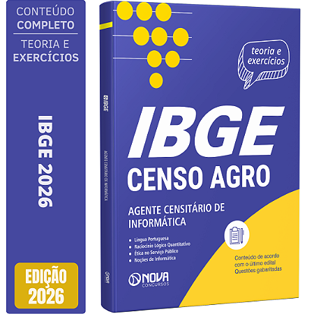 Apostila IBGE Temporário 2026 Censo Agro - Agente Censitário de Informática
