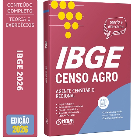 Apostila IBGE Temporário 2026 Censo Agro - Agente Censitário Regional