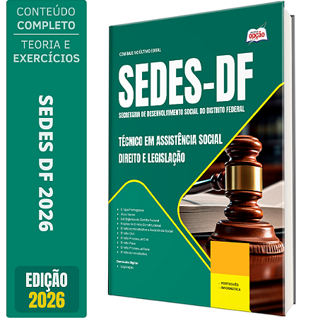 Apostila SEDES DF 2026 Especialista em Assistência Social - Direito e Legislação