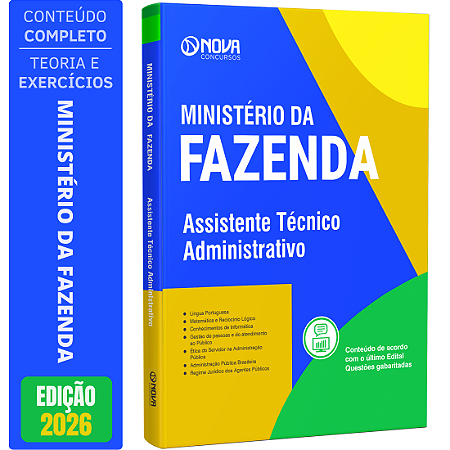 Apostila Ministério da Fazenda 2026 - Assistente Técnico Administrativo (ATA)