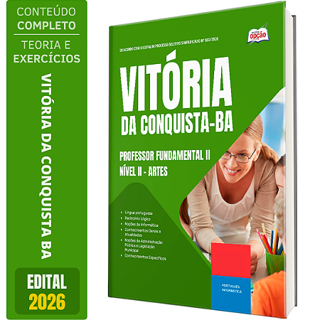 Apostila Prefeitura de Vitória da Conquista BA 2026 - Professor Fundamental 2 Nível 2 - Artes