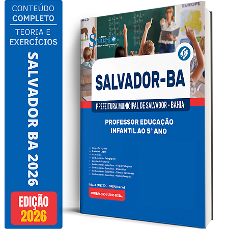 Apostila Prefeitura de Salvador BA 2026 - Professor Educação Infantil ao 5º ano