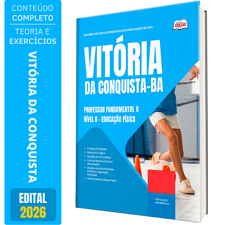 Apostila Prefeitura de Vitória da Conquista BA 2026 Professor Fundamental 2 Nível 2 - Educação Física