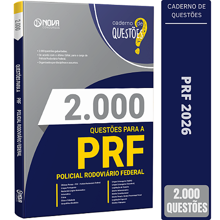 Livro 2000 Questões Gabaritadas PRF - Policial Rodoviário Federal