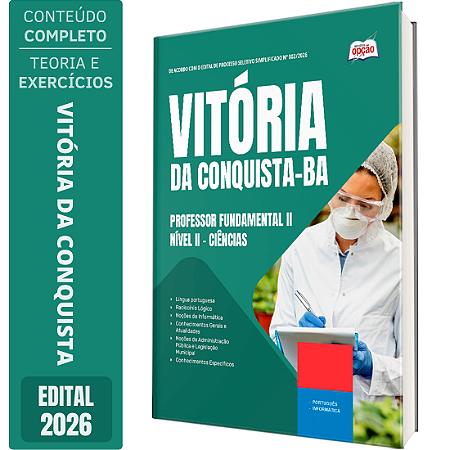 Apostila Prefeitura de Vitória da Conquista BA 2026 Professor Fundamental 2 Nível 2 - Ciências