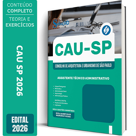 Apostila CAU SP 2026 Assistente Técnico - Administrativo