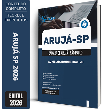 Apostila Câmara de Arujá SP 2026 - Auxiliar Administrativo