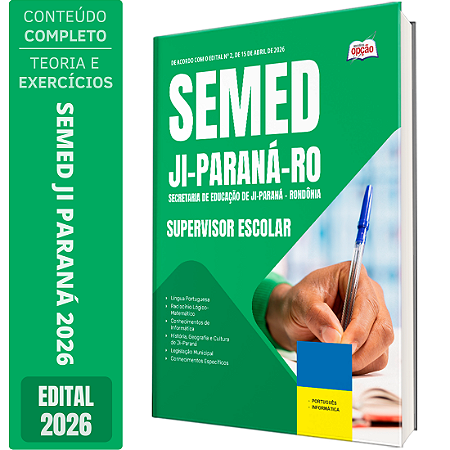 Apostila Prefeitura de Ji Paraná RO 2026 - Supervisor Escolar