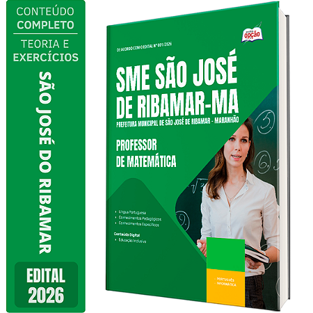Apostila Prefeitura de São José de Ribamar MA 2026 Professor Ensino Fundamental Anos Finais - Matemática