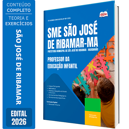 Apostila Prefeitura de São José de Ribamar MA 2026 - Professor da Educação Infantil
