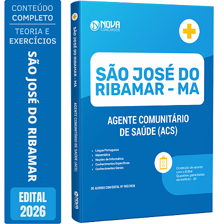 Apostila Prefeitura de São José de Ribamar MA 2026 - Agente Comunitário de Saúde (ACS)