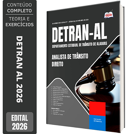 Apostila DETRAN AL 2026 Analista de Trânsito - Direito
