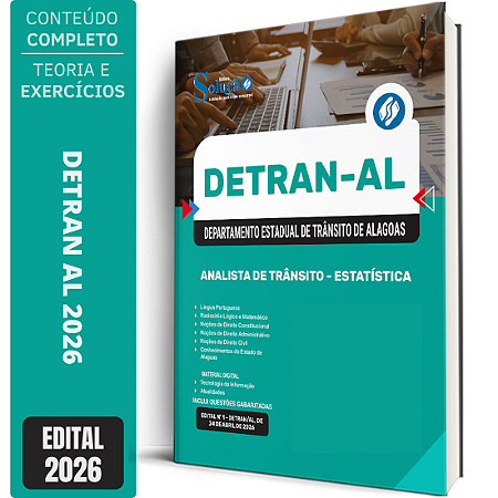 Apostila DETRAN AL 2026 Analista de Trânsito - Estatística