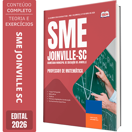 Apostila SME Joinville SC 2026 - Professor de Matemática