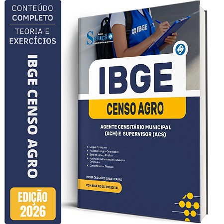 Apostila IBGE Temporário 2026 - Agente Censitário Municipal (ACM) e Supervisor (ACS)