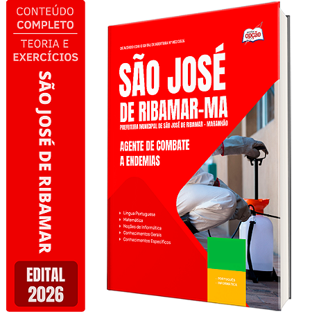 Apostila Prefeitura de São José de Ribamar MA 2026 - Agente de Combate a Endemias