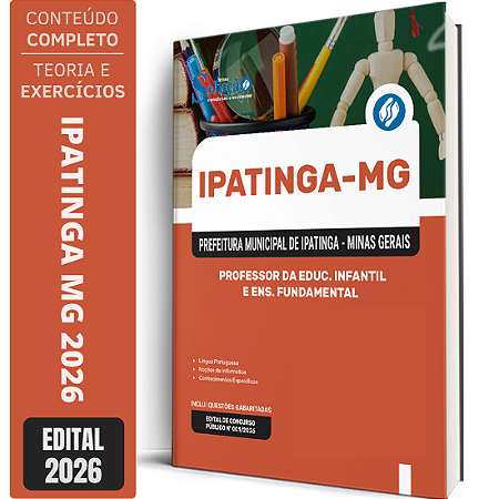 Apostila Prefeitura de Ipatinga MG 2026 - Professor da Educação Infantil e Ensino Fundamental