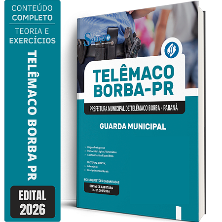 Apostila Prefeitura de Telêmaco Borba PR 2026 - Guarda Municipal
