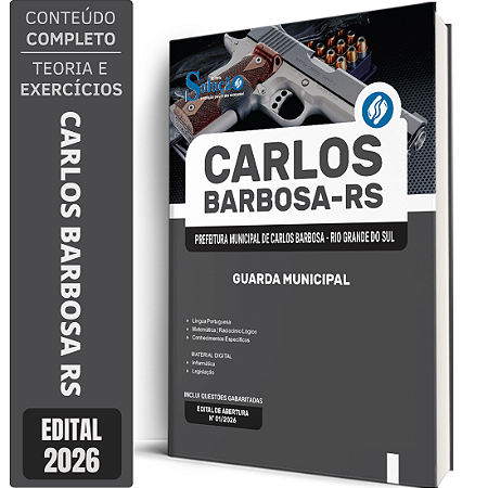 Apostila Prefeitura de Carlos Barbosa RS 2026 - Guarda Municipal