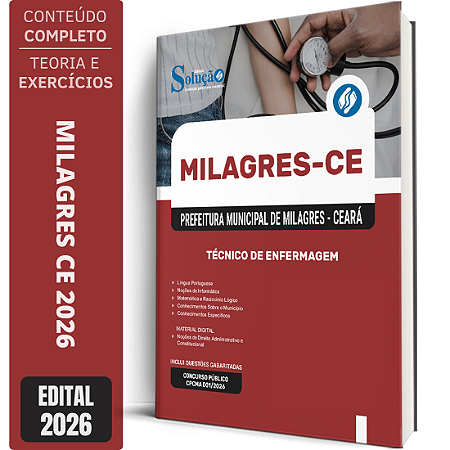 Apostila Prefeitura de Milagres CE 2026 - Técnico de Enfermagem