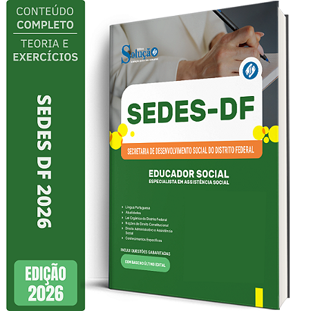 Apostila SEDES DF 2026 Especialista em Assistência Social - Educador Social