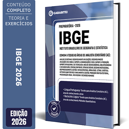 Apostila IBGE 2026 - Comum a todas as áreas de Analista Censitário (AC)