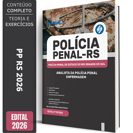 Apostila PP RS 2026 - Analista de Polícia Penal - ENFERMAGEM