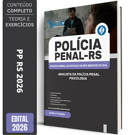 Apostila PP RS 2026 - Analista de Polícia Penal - Psicólogo / Psicologia