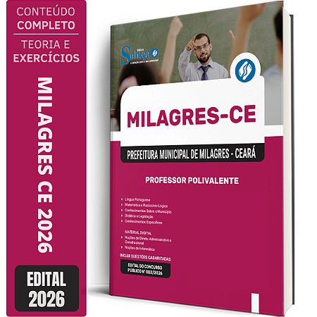 Apostila Prefeitura de Milagres CE 2026 - Professor Polivalente