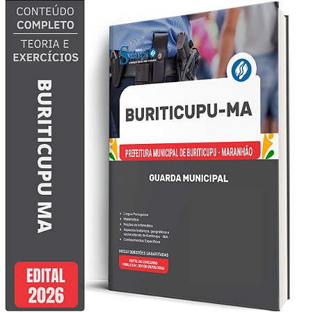 Apostila Prefeitura de Buriticupu MA 2026 - Guarda Municipal