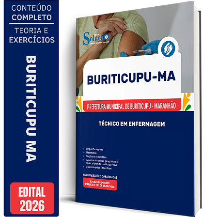 Apostila Prefeitura de Buriticupu MA 2026 - Técnico em Enfermagem