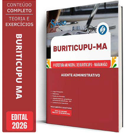 Apostila Prefeitura de Buriticupu MA 2026 - Agente Administrativo