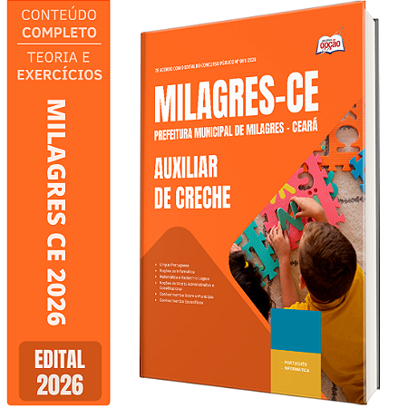 Apostila Prefeitura de Milagres CE 2026 - Auxiliar de Creche