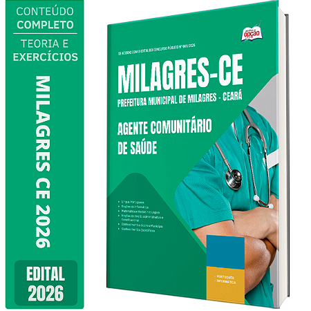 Apostila Prefeitura de Milagres CE 2026 - Agente Comunitário de Saúde
