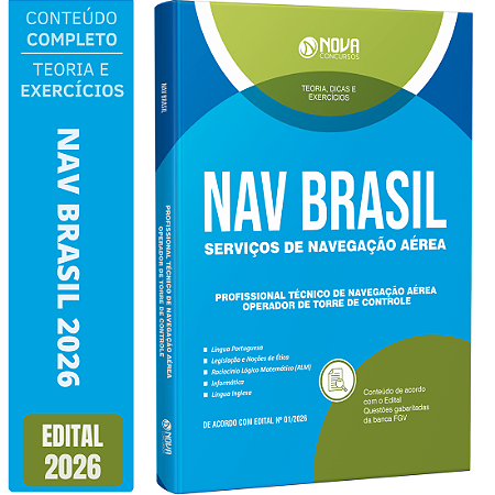 Apostila NAV Brasil 2026 Profissional Técnico de Navegação Aérea - Operador de Torre de Controle