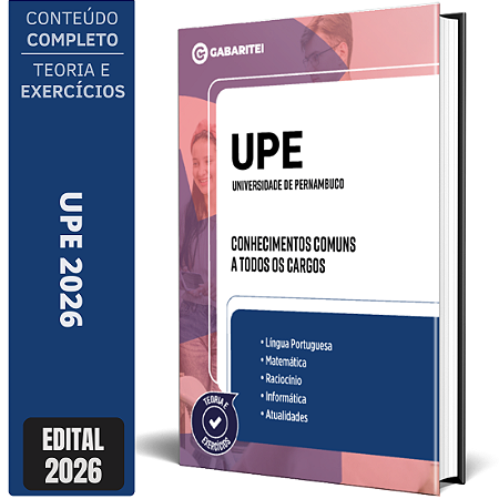 Apostila UPE Universidade de Pernambuco 2026 - Conhecimentos Comuns a todos os Cargos