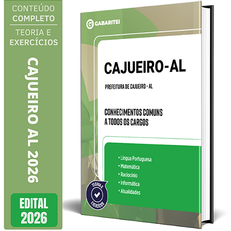 Apostila Prefeitura de Cajueiro AL 2026 - Conhecimentos Comuns a todos os Cargos