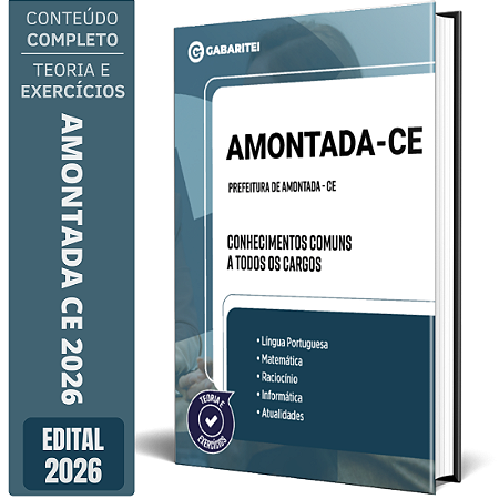 Apostila Prefeitura de Amontada CE 2026 - Conhecimentos Comuns a todos os Cargos